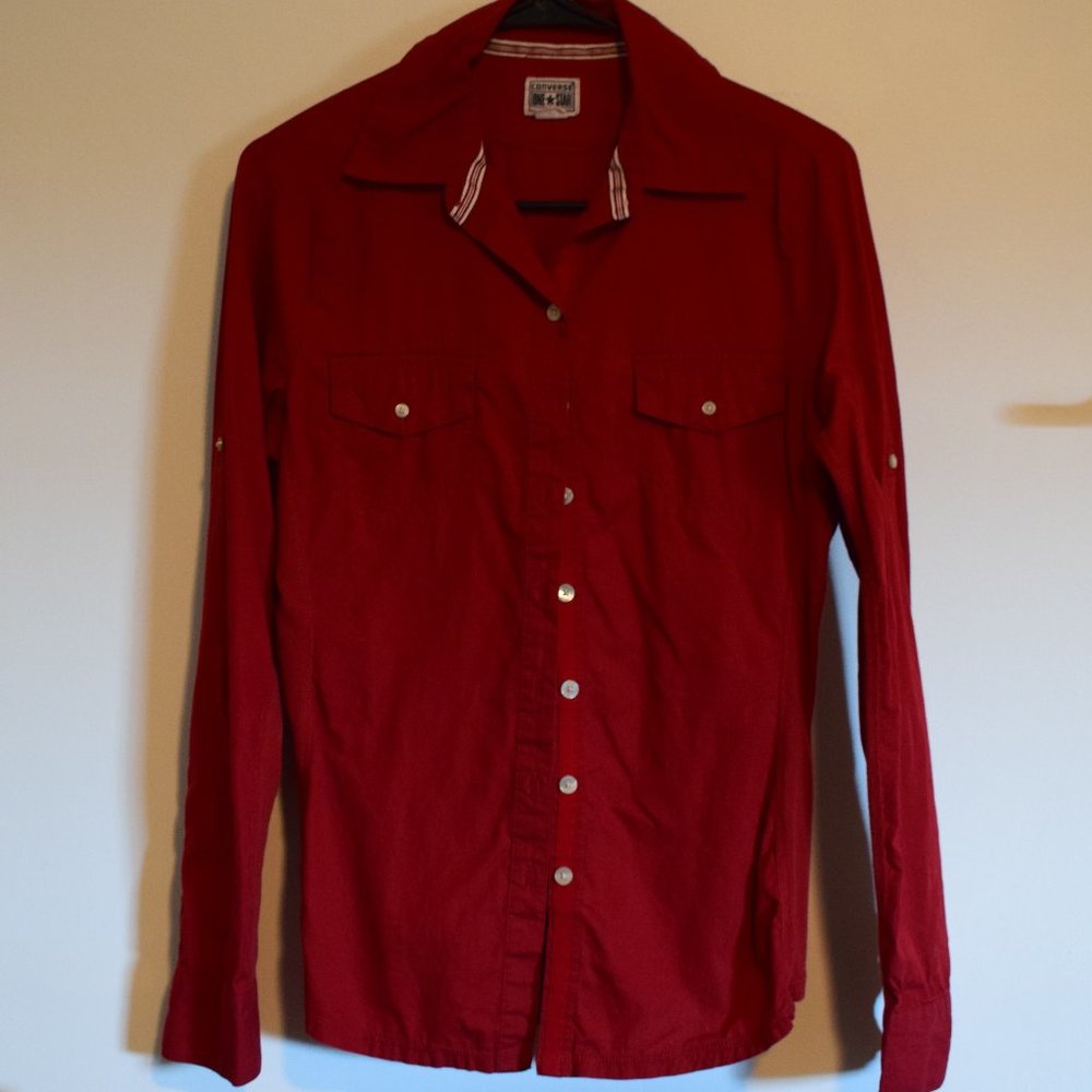 Converse Red Button up shirt